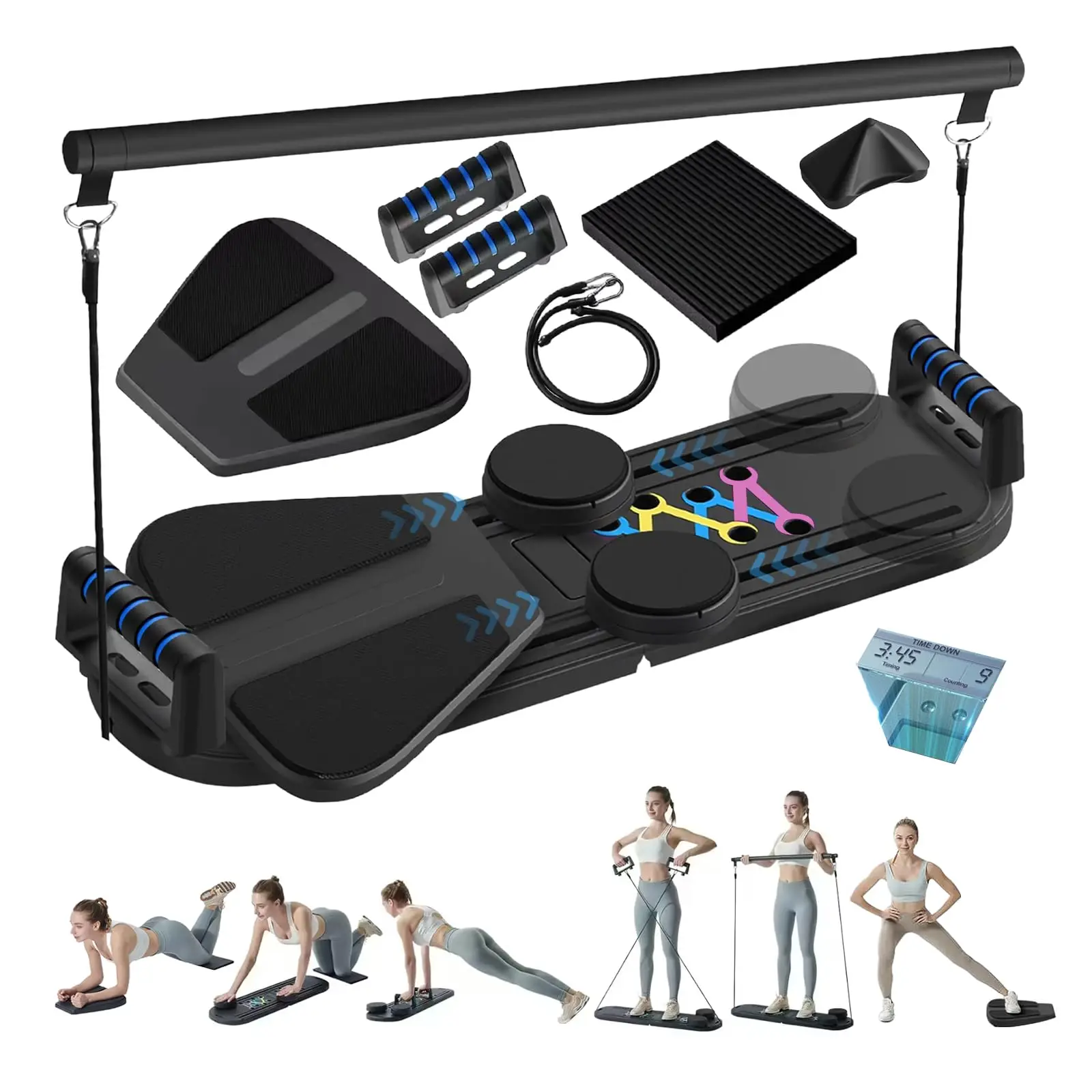 Home Pilates Reformer Foldable Reformer Pilates Machine Ab Core Training Board Pilates Equipment view 2