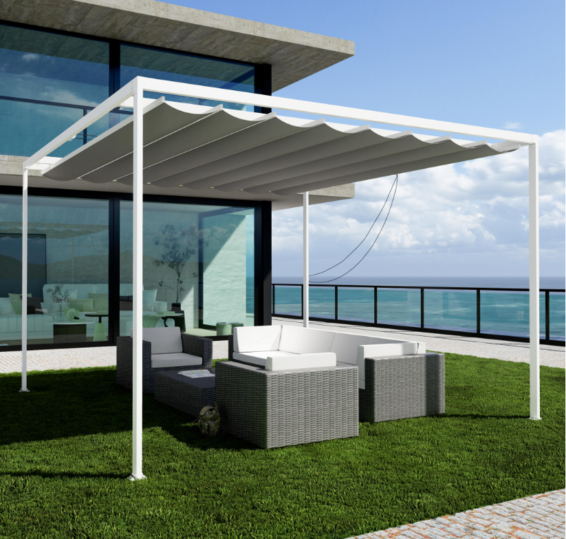 Pérgola de aluminio con cubierta Naterial Palillería Niza por 266,20€