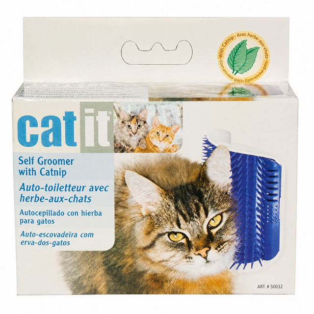 Cepillo Para Gato Catit Auto Cepillado Azul
