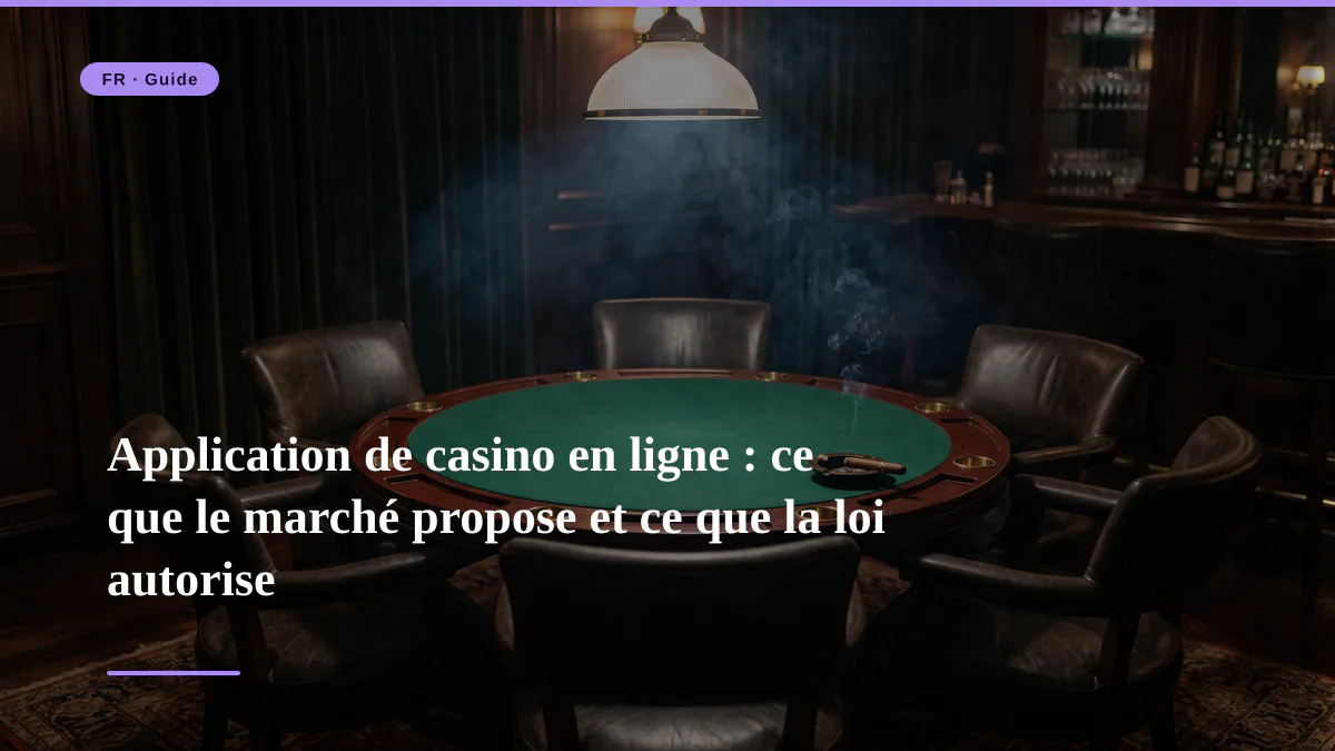 Application de casino en ligne : ce que le marché propose et ce que la loi autorise