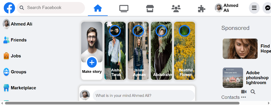 Stored capture of facebook-clone-rho-two.vercel.app