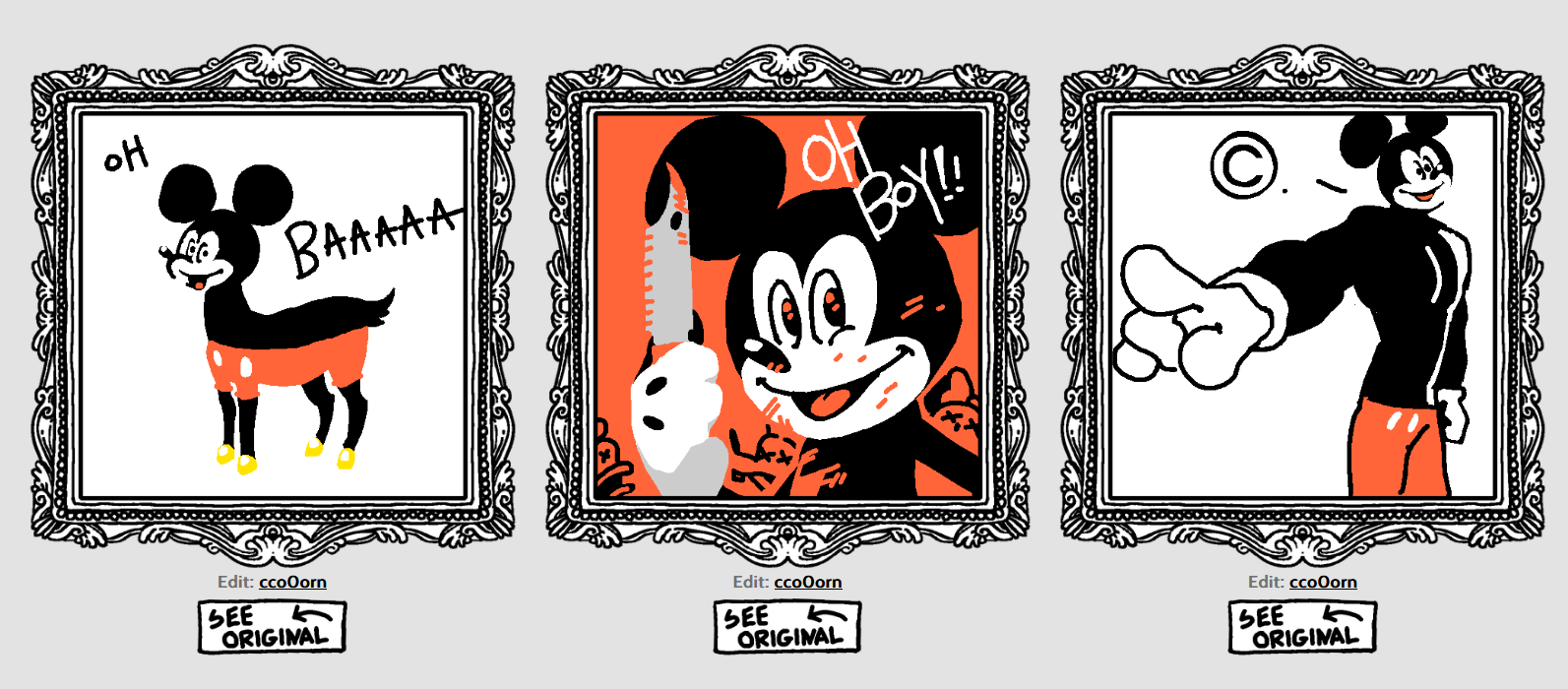 Fanarts of Mickey Mouse.