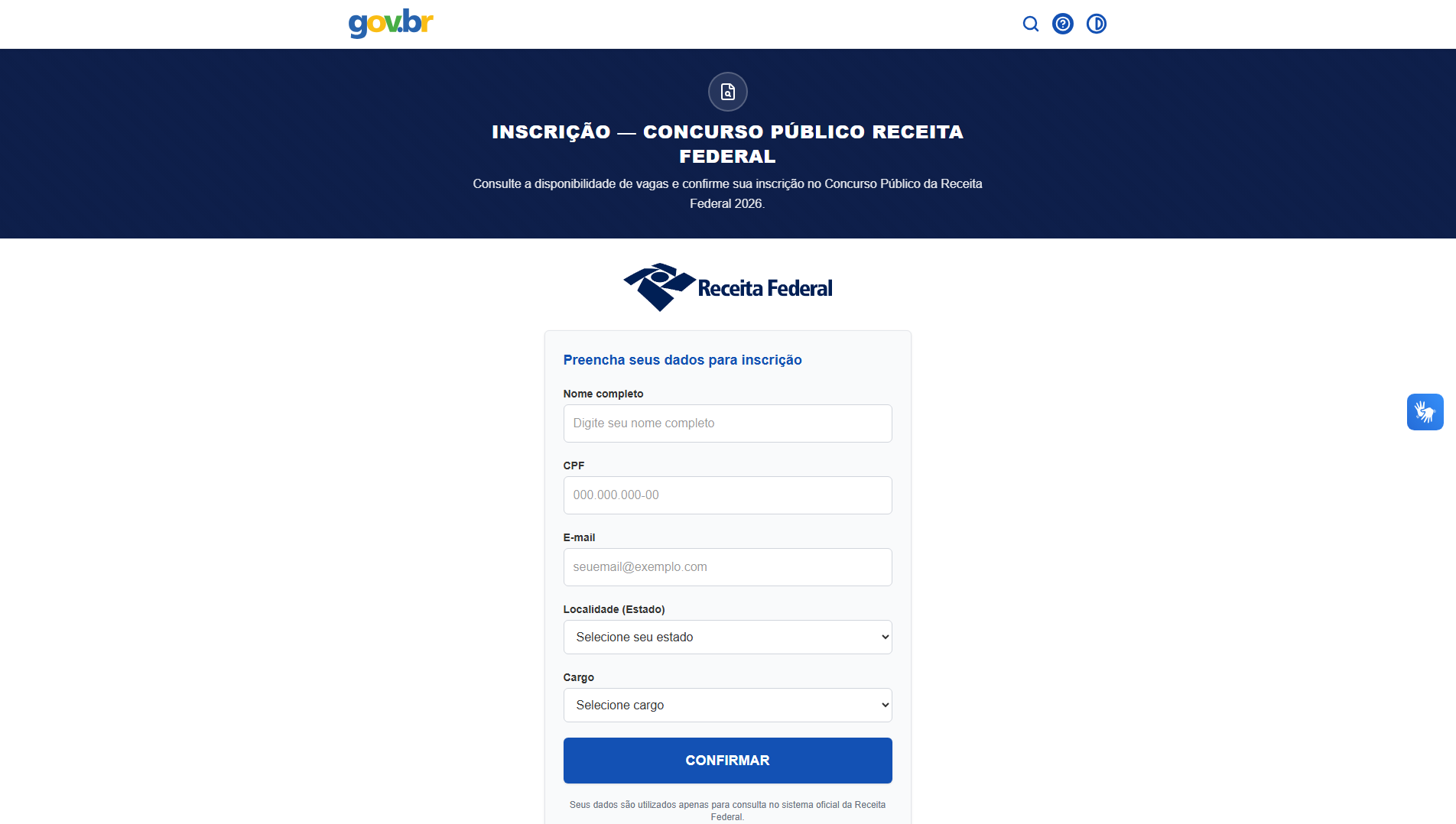 Stored capture of concursoreceitafederal.online