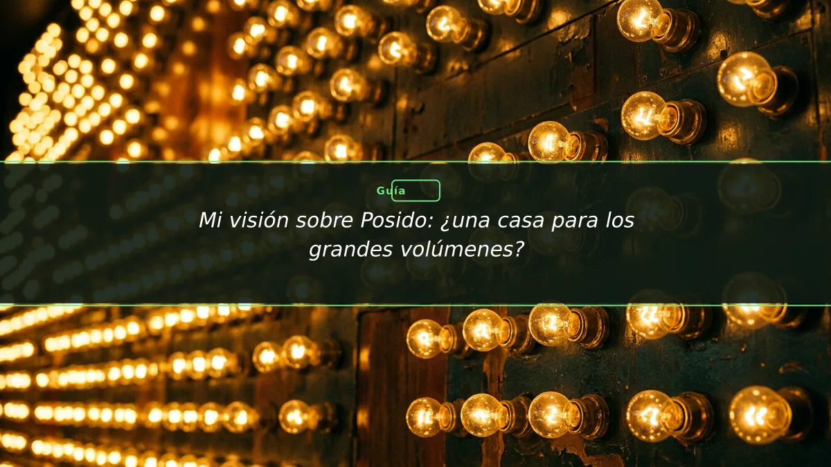 Mi visión sobre Posido: ¿una casa para los grandes volúmenes?