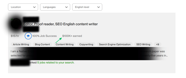 Content writer earning thousands online by selling writing skills