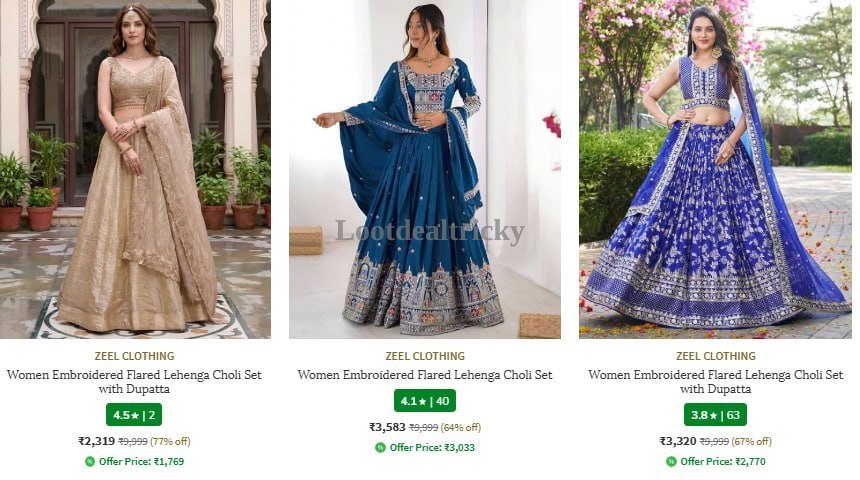 Zeel Clothing Lehengas – Just 82% OFF | Exclusive Sale Discount Zeel Clothing Lehengas – Just 82% OFF | Exclusive Sale Discount