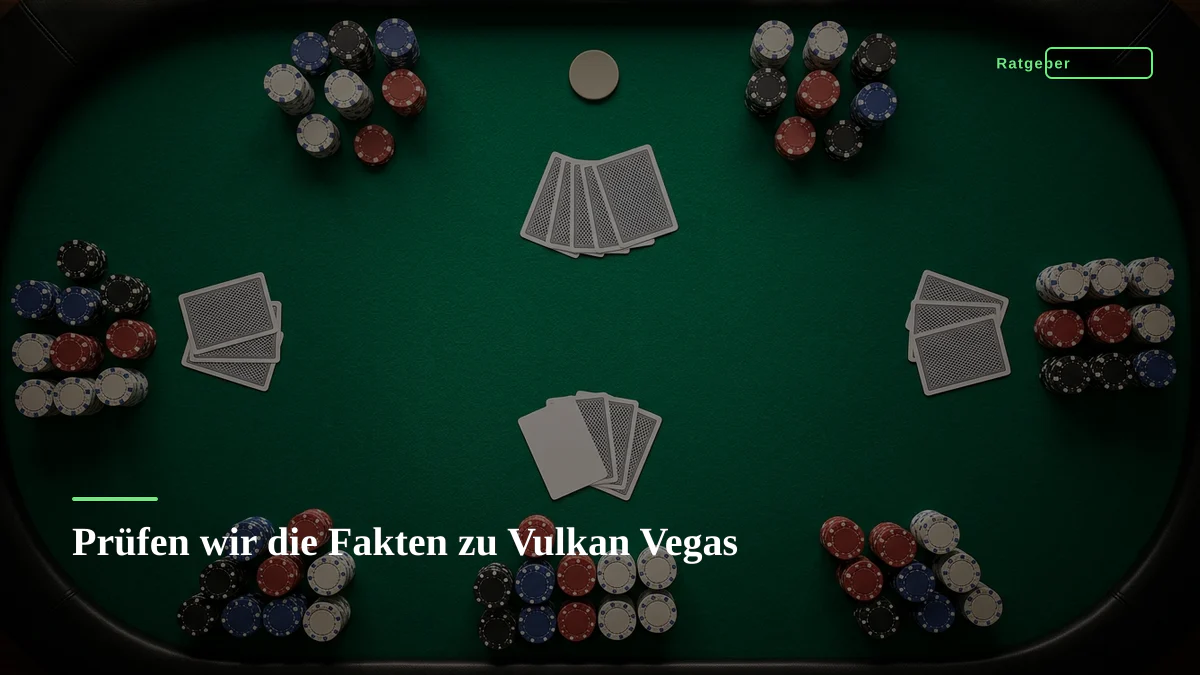 Prüfen wir die Fakten zu Vulkan Vegas