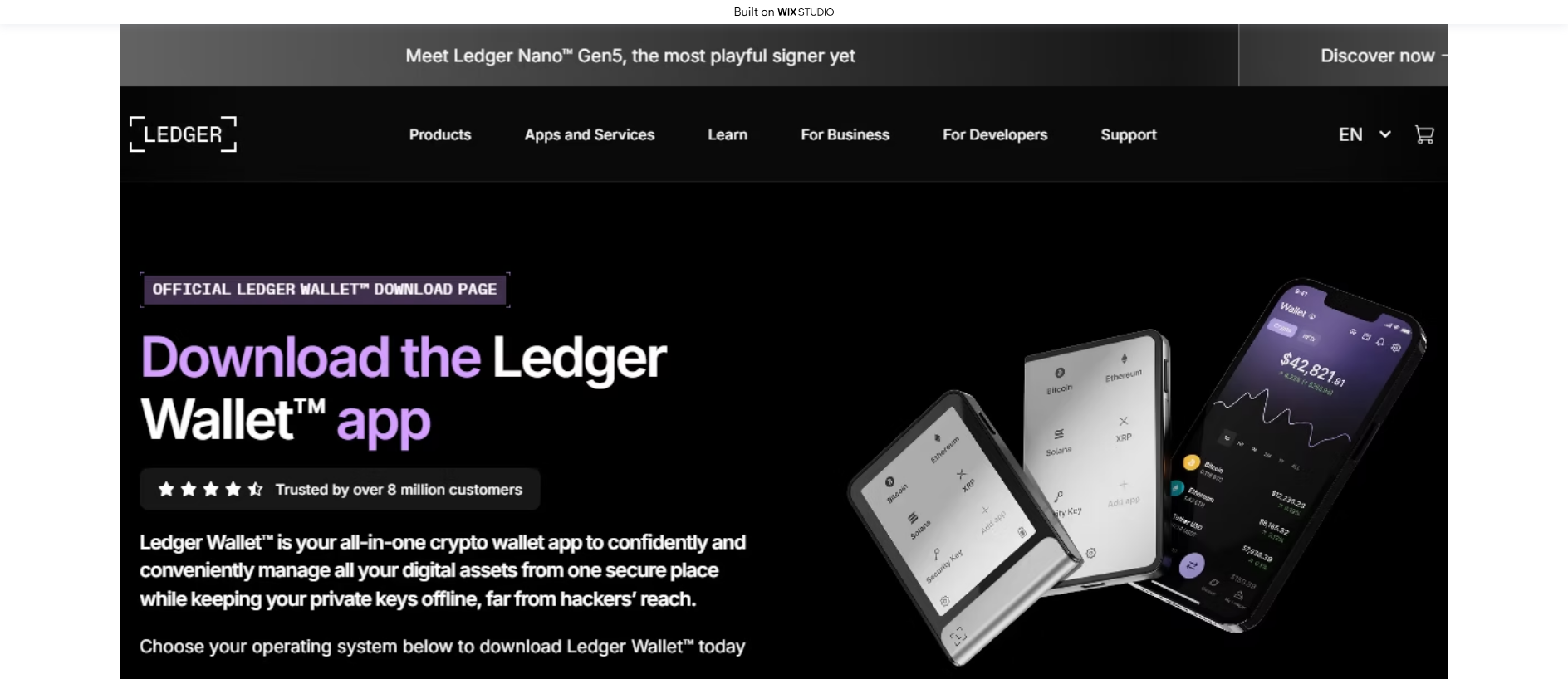 Screenshot of started-live-eng.wixstudio.com