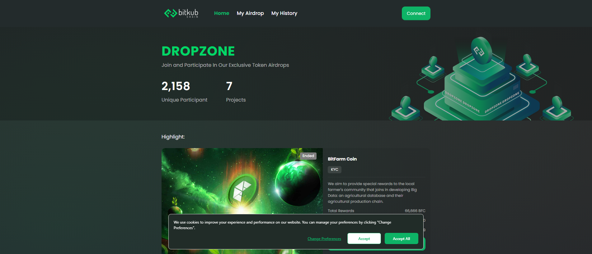 Screenshot of drop.bitkubnext.app