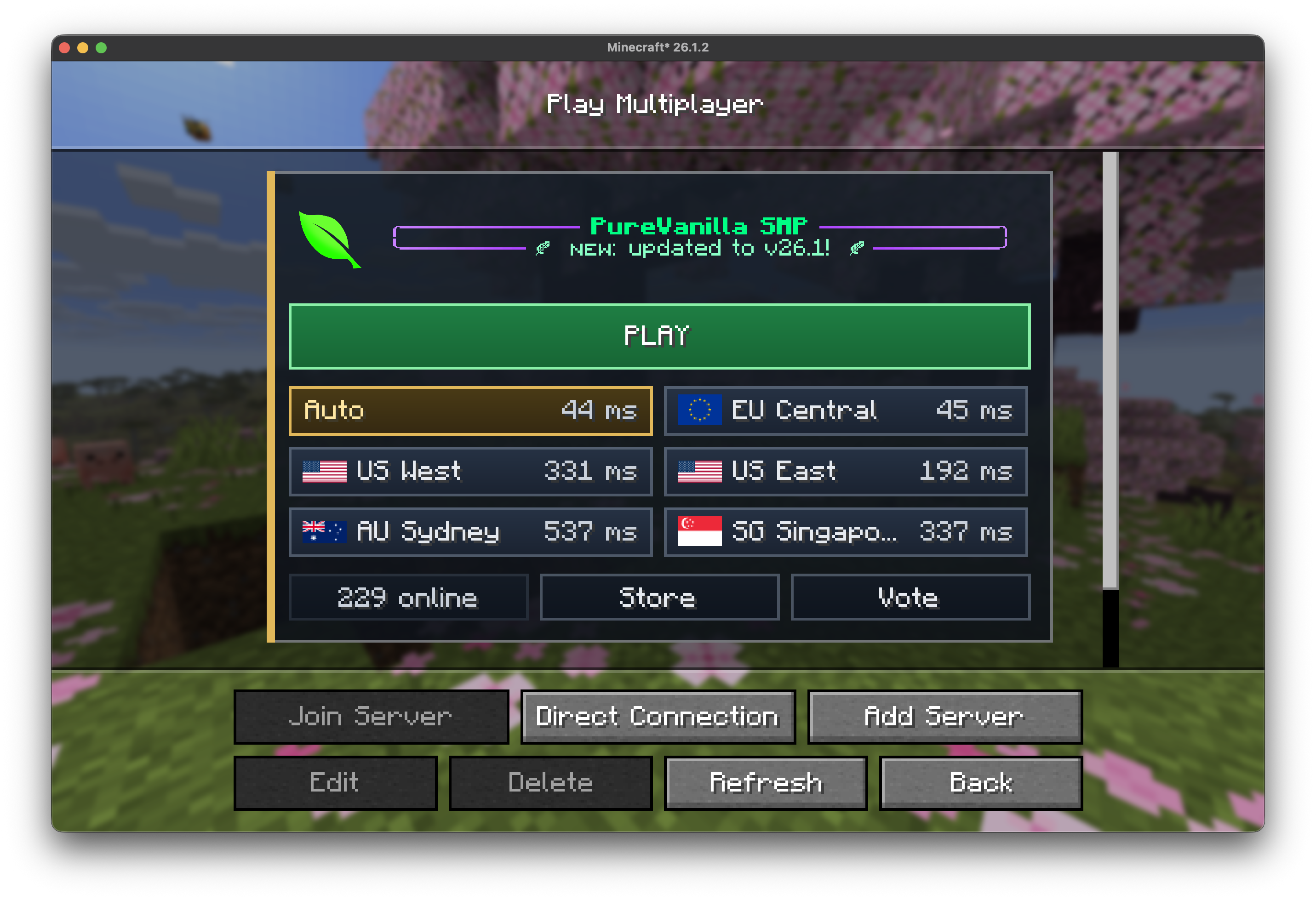 server list