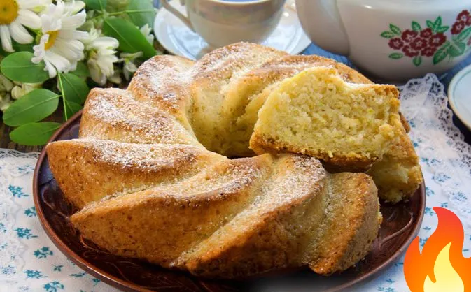 Постер Кабачковый манник с лимонной цедрой (без яиц)