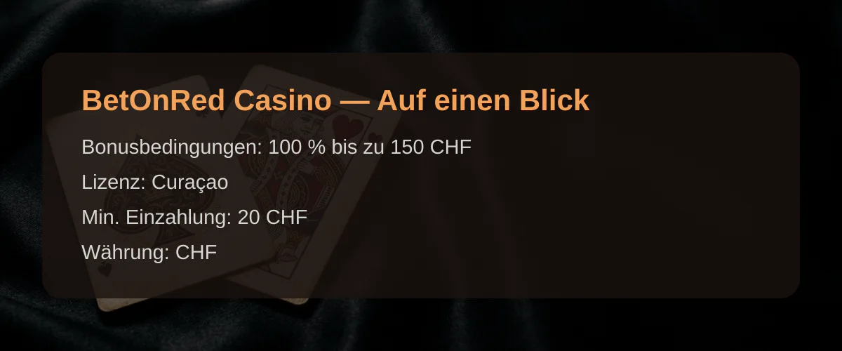 BetOnRed Casino — Auf einen Blick