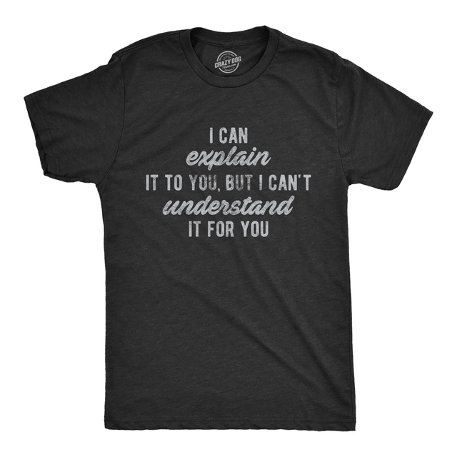 Mens I Can Explain It to You, But I Cant Understand It for You T Shirt Funny