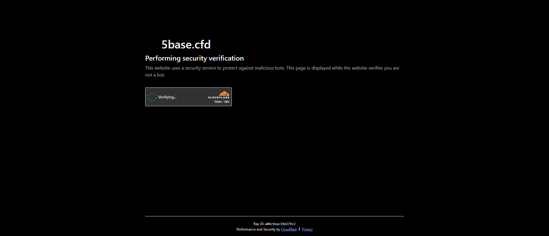 Forensic screenshot of 5base.cfd showing the phishing page layout