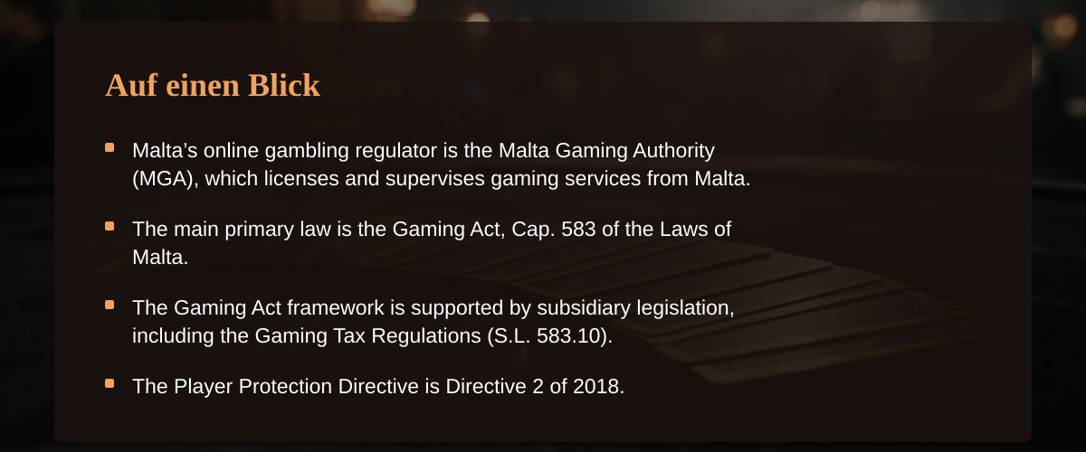 Malta casino: alter blick und neue ordnung — Auf einen Blick