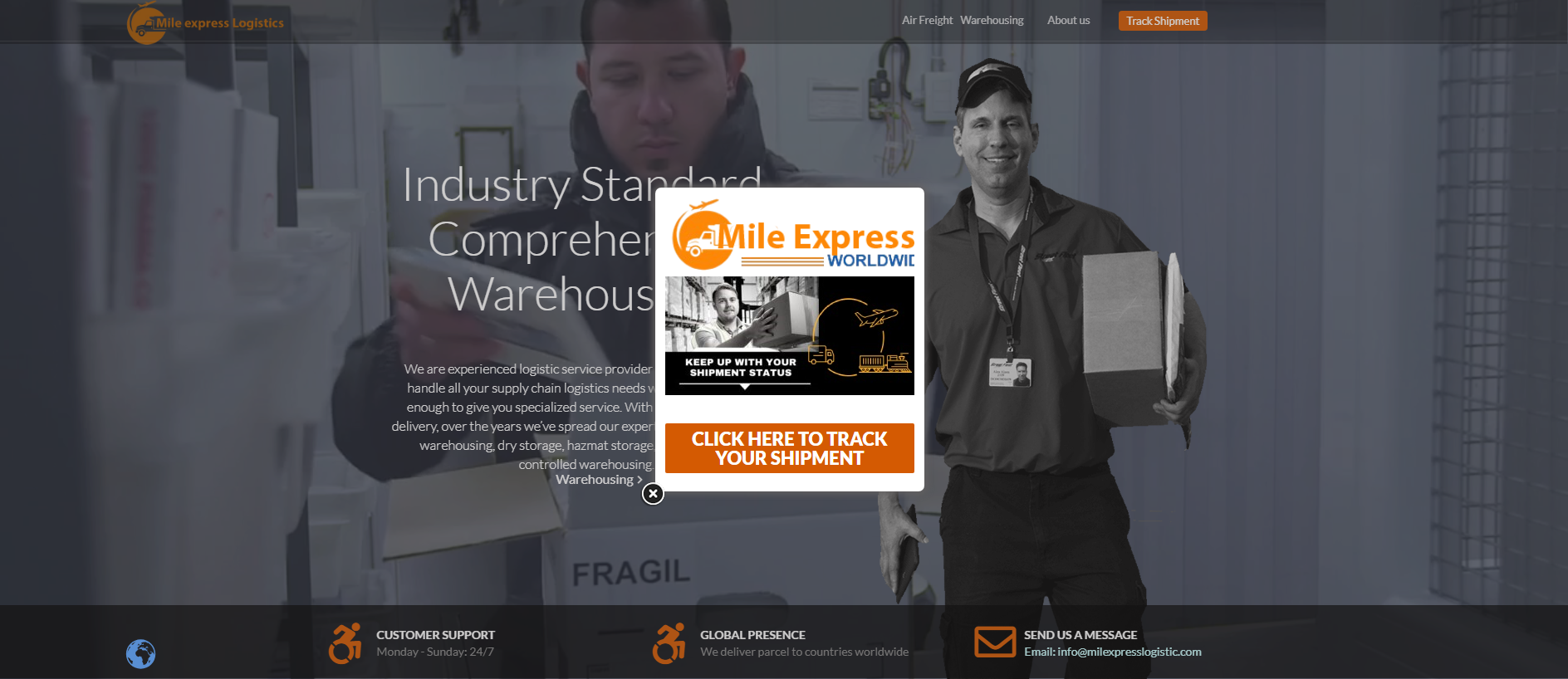 Stored capture of milexpresslogistic.com