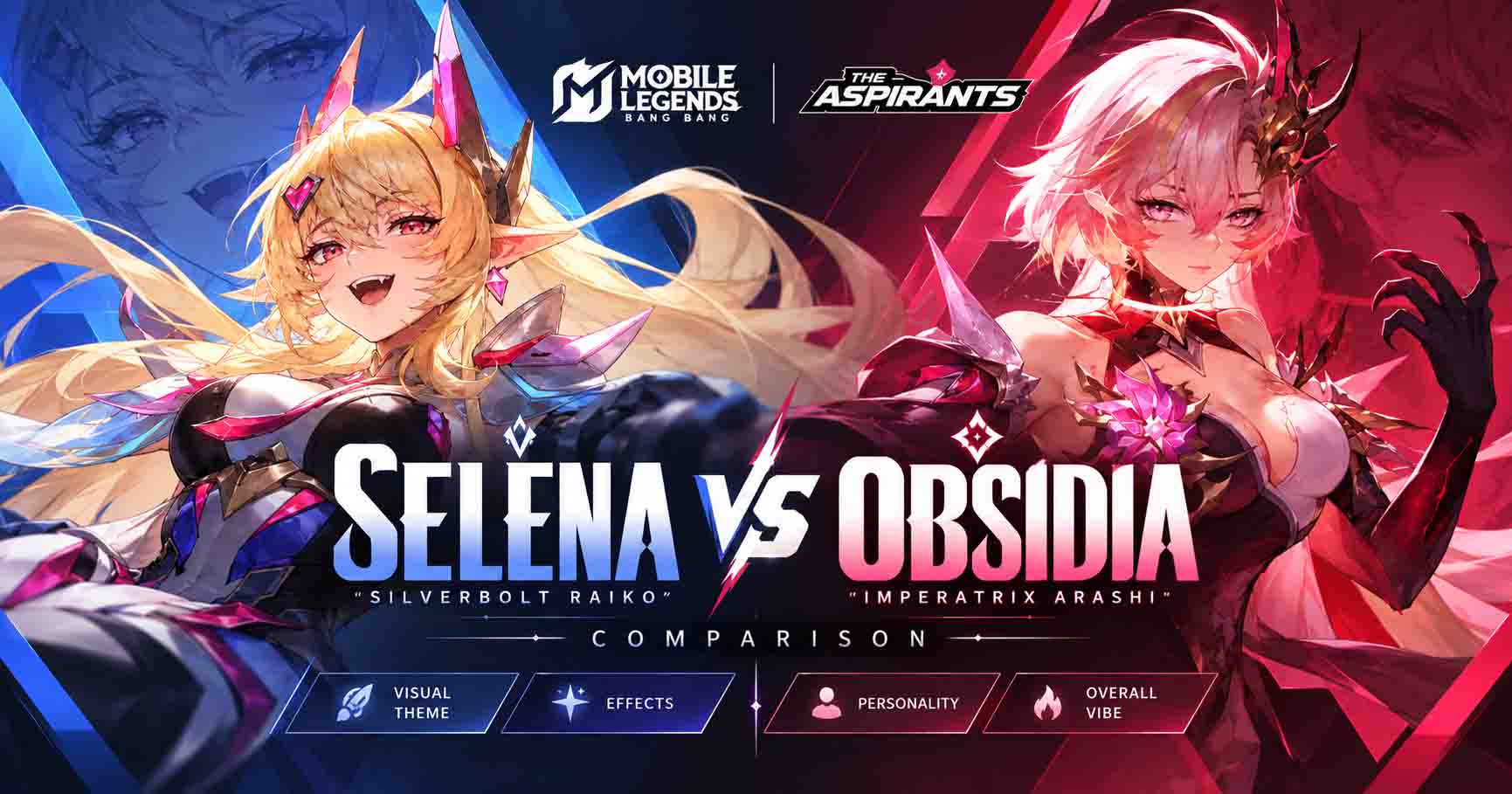 Selena vs Obsidia Aspirants 5.0 which skin to get comparison