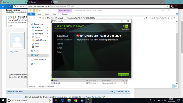 Failed Driver instal