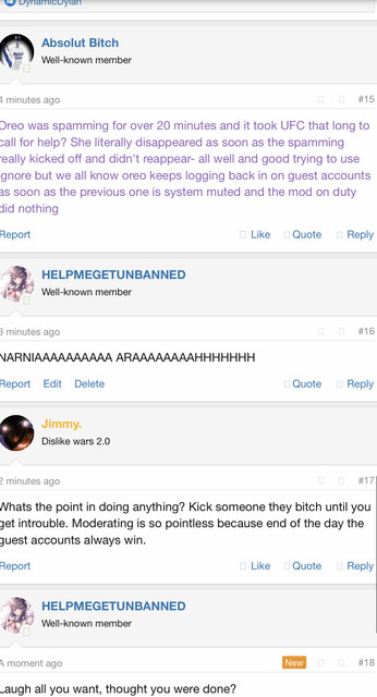 Idiot deleted the whole thread