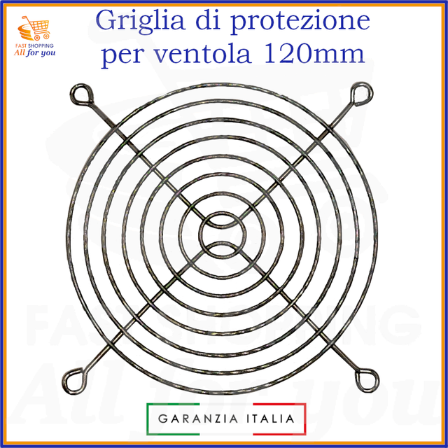 Griglia per ventole protezione ventola pc fisso da case 120mm protettiva 120x120
