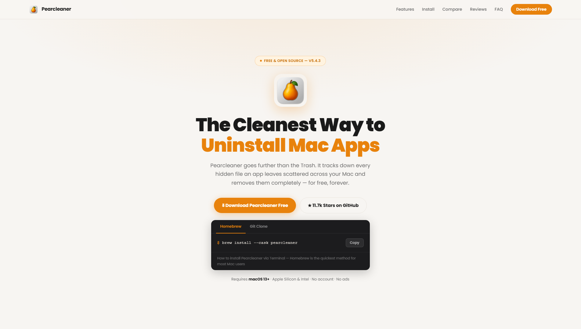 Stored capture of pearcleaner.com