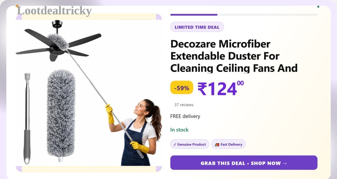   microfiber Extendable Duster – Just ₹124 | Loot Ka Maal