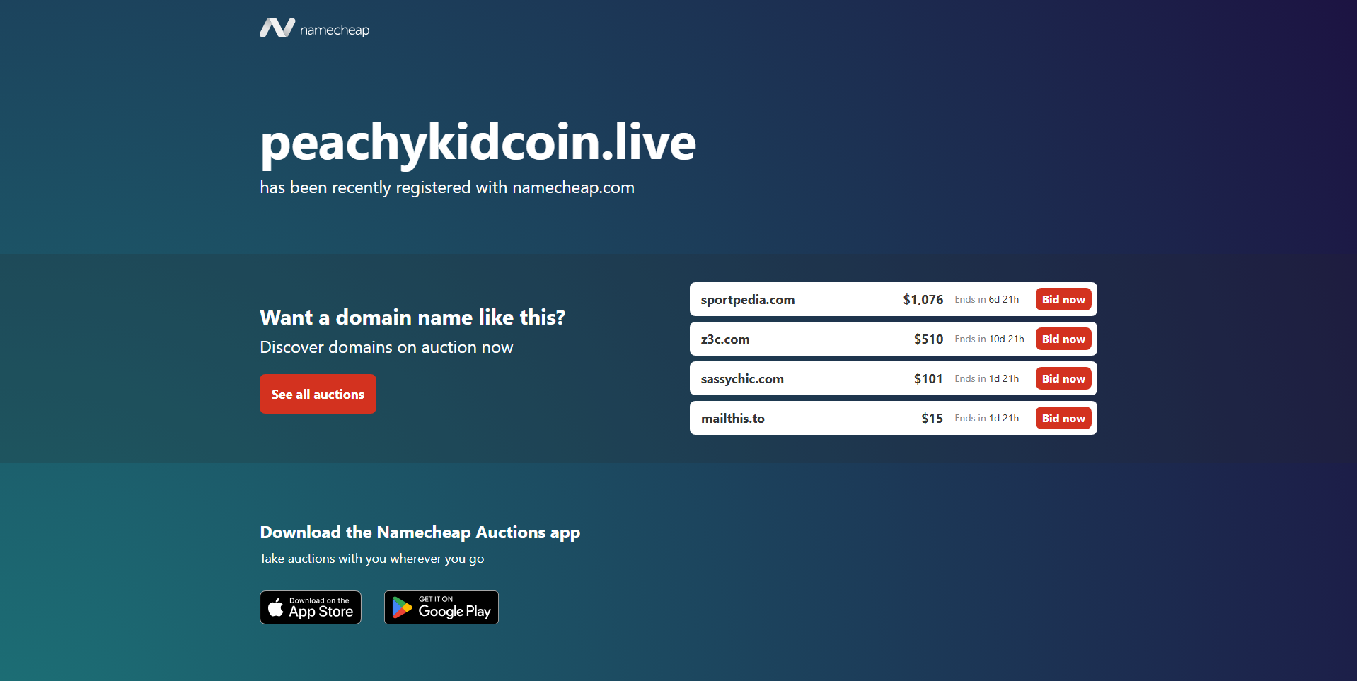 Stored capture of peachykidcoin.live