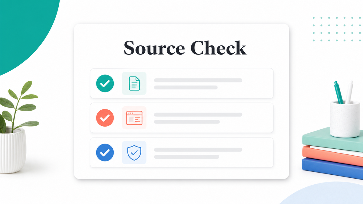 Source check visual for an affiliate program research checklist