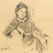 Портрет художницы А П Остроумовой Лебедевой 1899