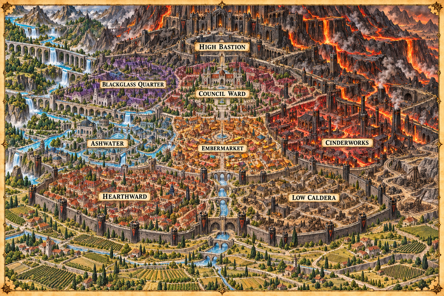 Map of Dynasty in eastern Eldralis