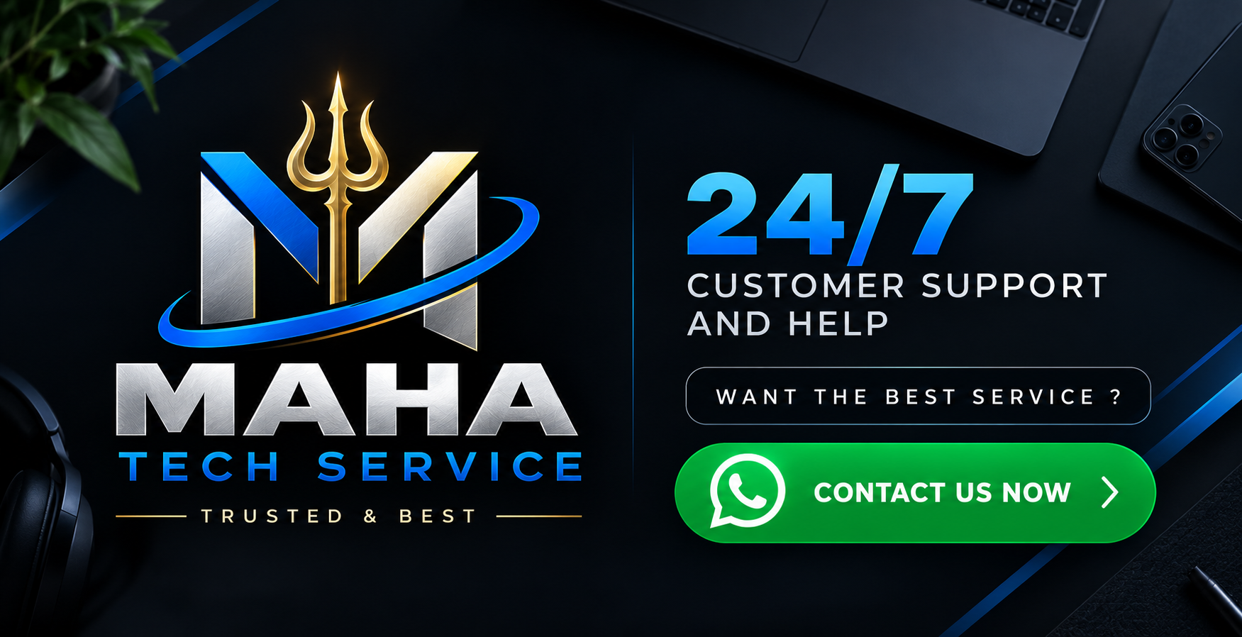 Maha Tech Service - 24/7 customer support and help. Trusted and best mobile and computer repair.