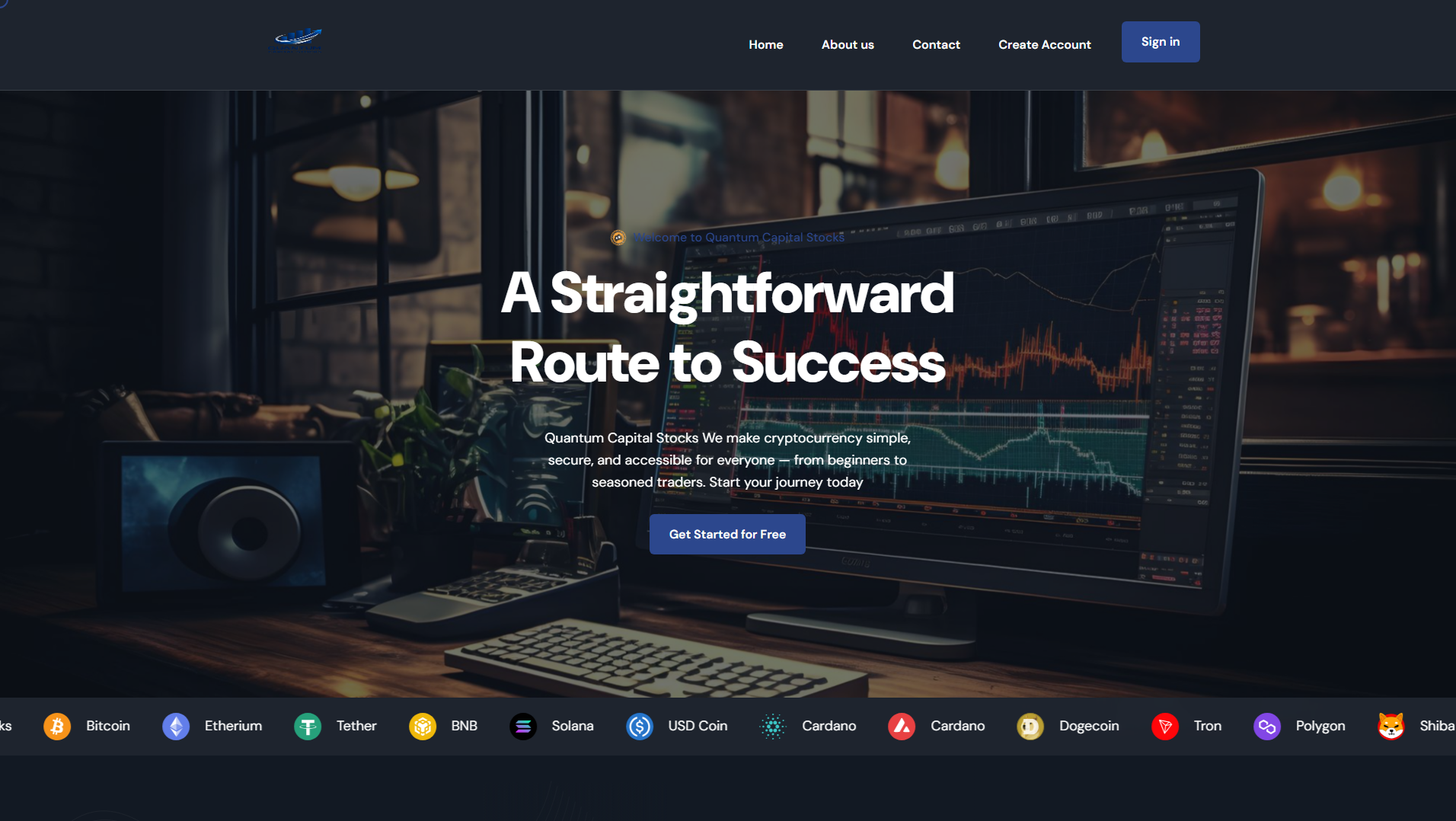 Screenshot of quantumcapitalstock.live