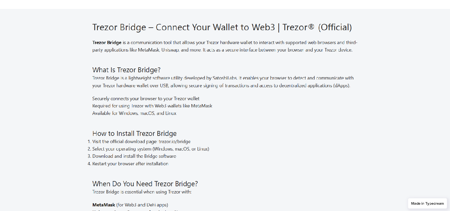Stored capture of secure-device-brridge.typedream.app