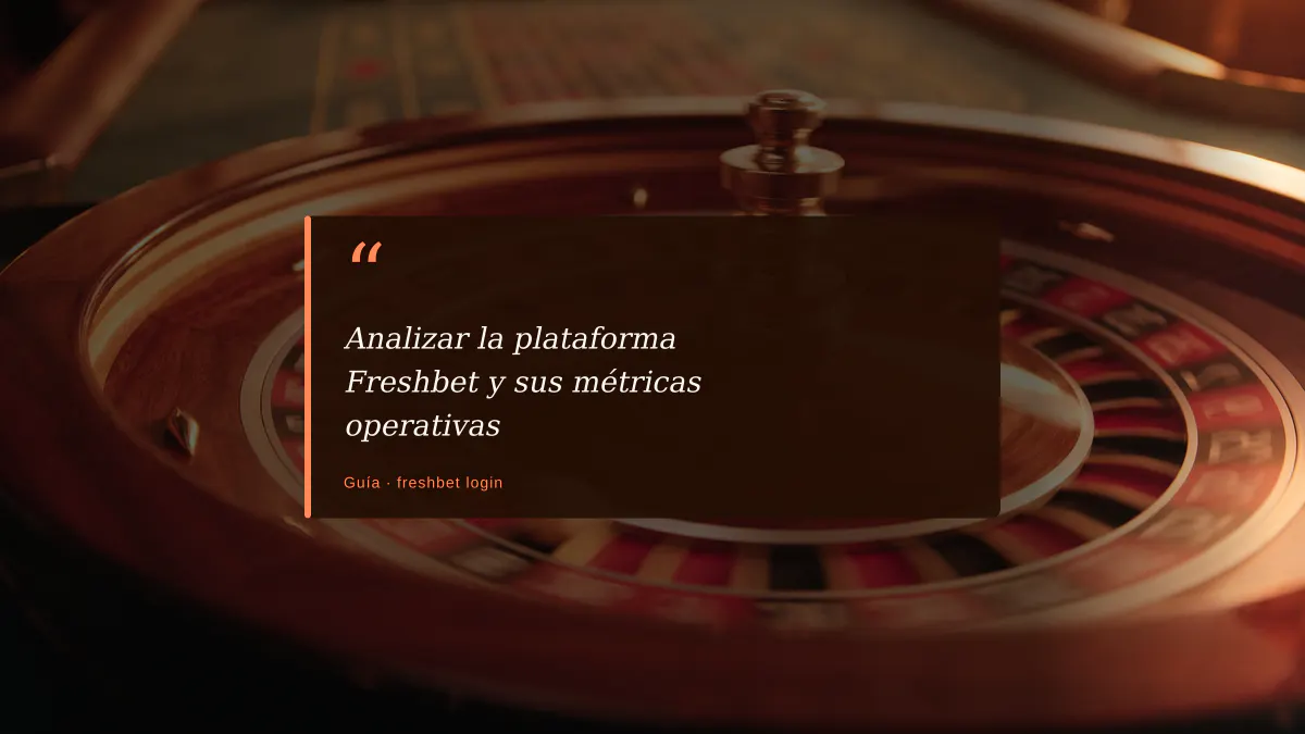 Analizar la plataforma Freshbet y sus métricas operativas