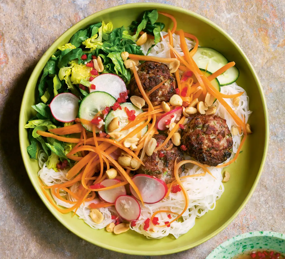 Vietnamese-Inspired Turkey Meatball Bowl Offers Fresh Flavors
