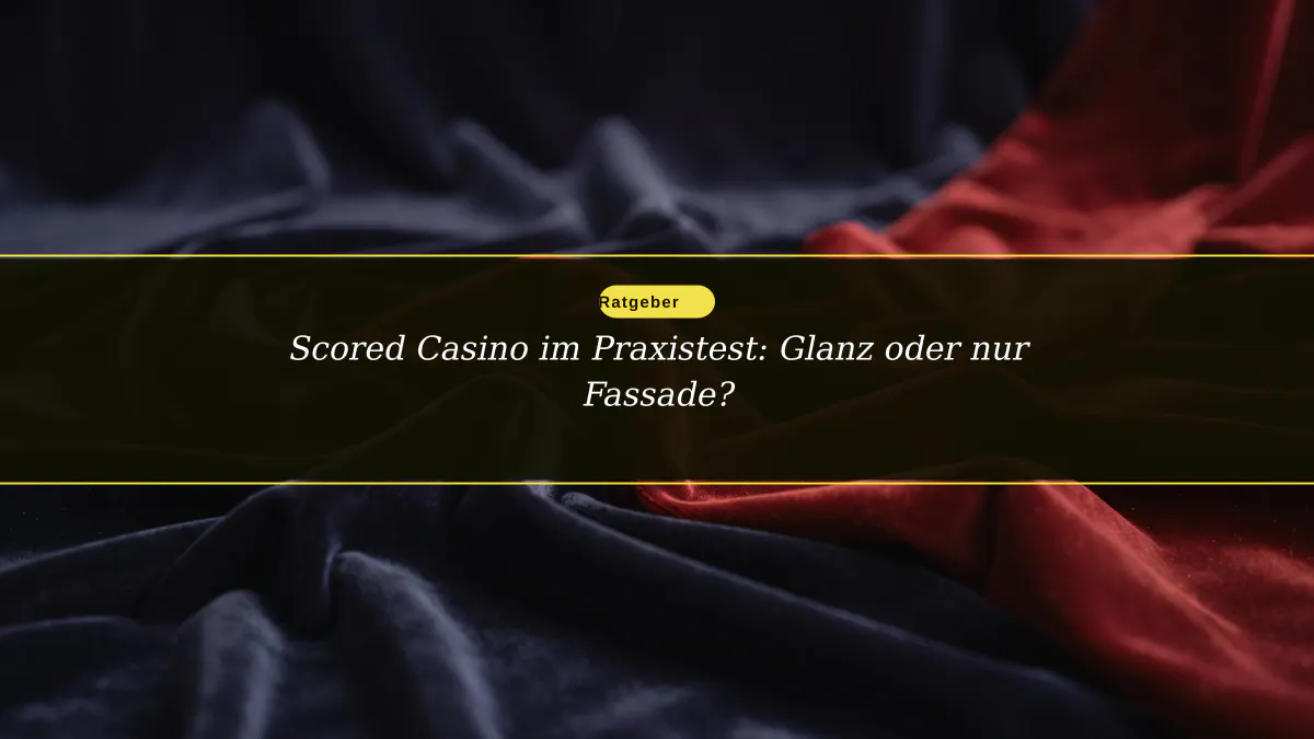 Scored Casino im Praxistest: Glanz oder nur Fassade?