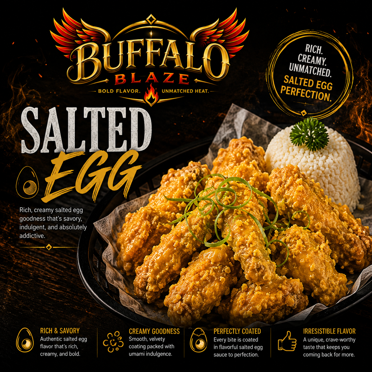 Buffalo Blaze Salted Egg