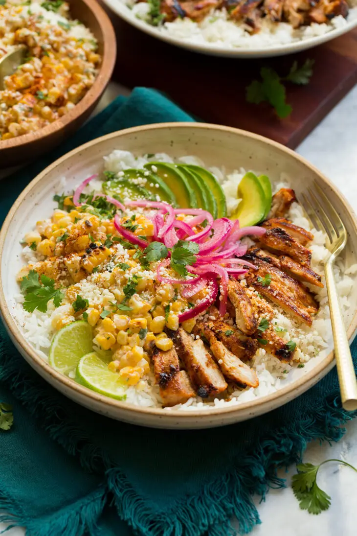 Street Corn Chicken Rice Bowls: A Culinary Delight