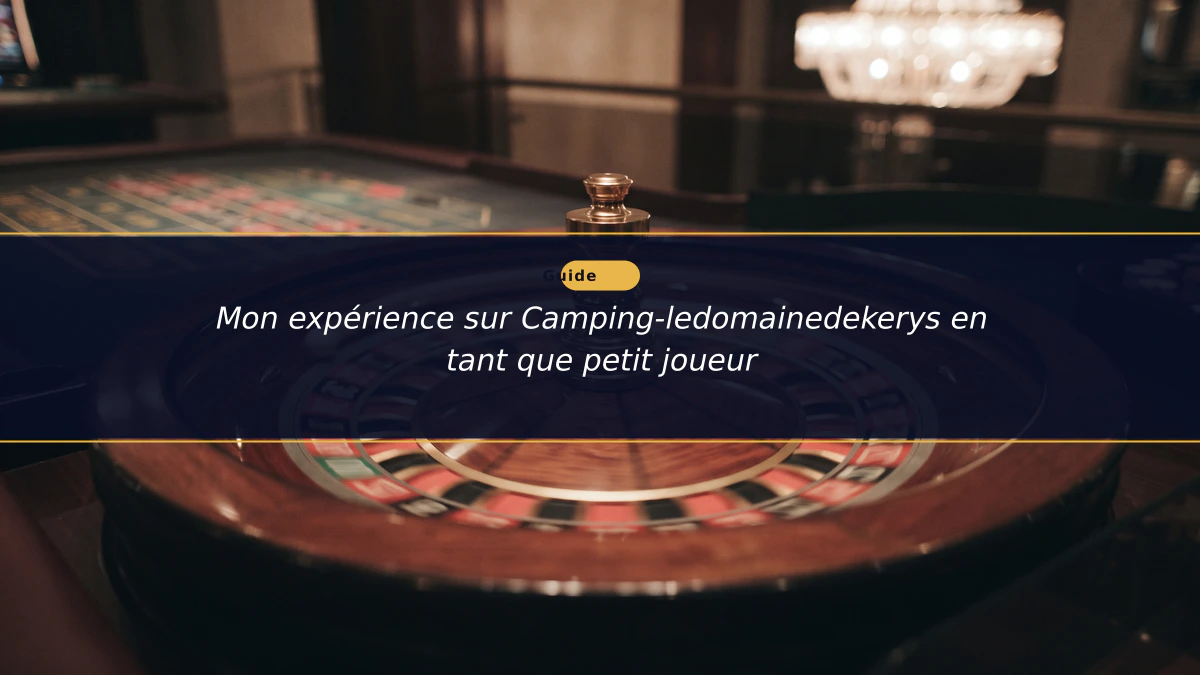 Mon expérience sur Camping-ledomainedekerys en tant que petit joueur