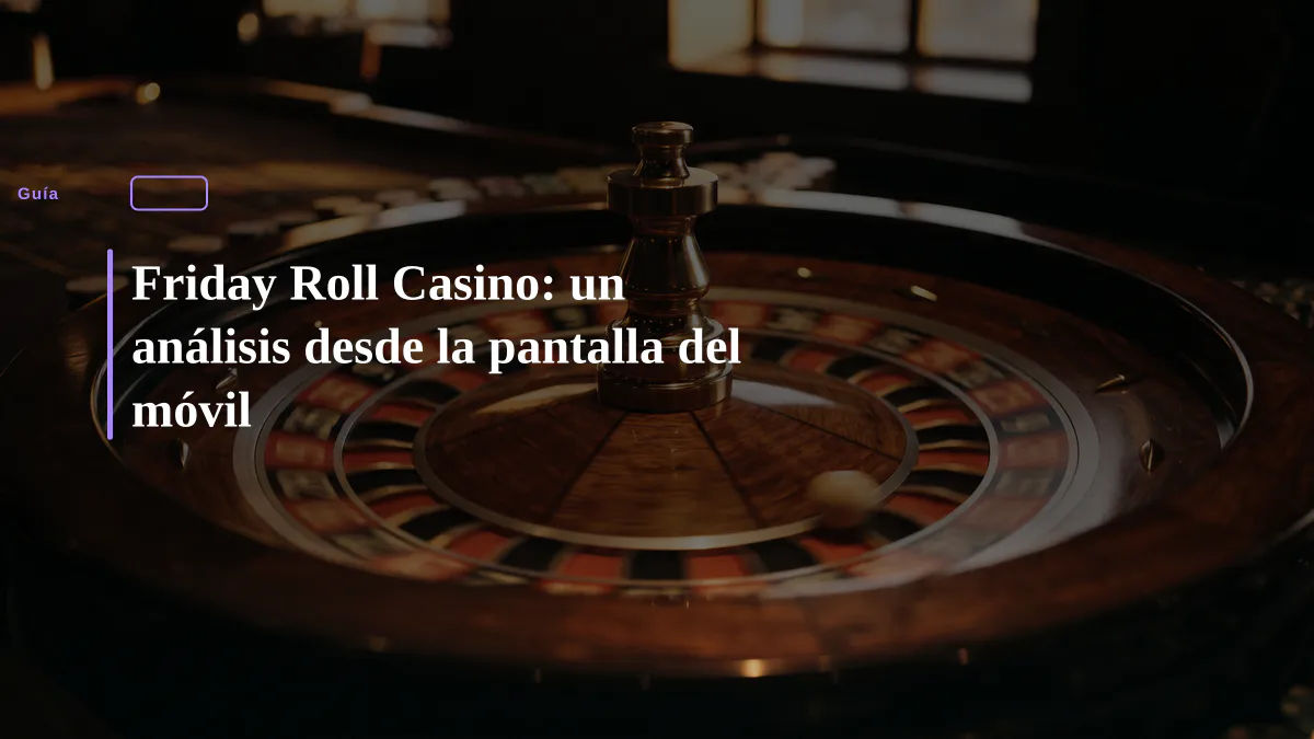 Friday Roll Casino: un análisis desde la pantalla del móvil