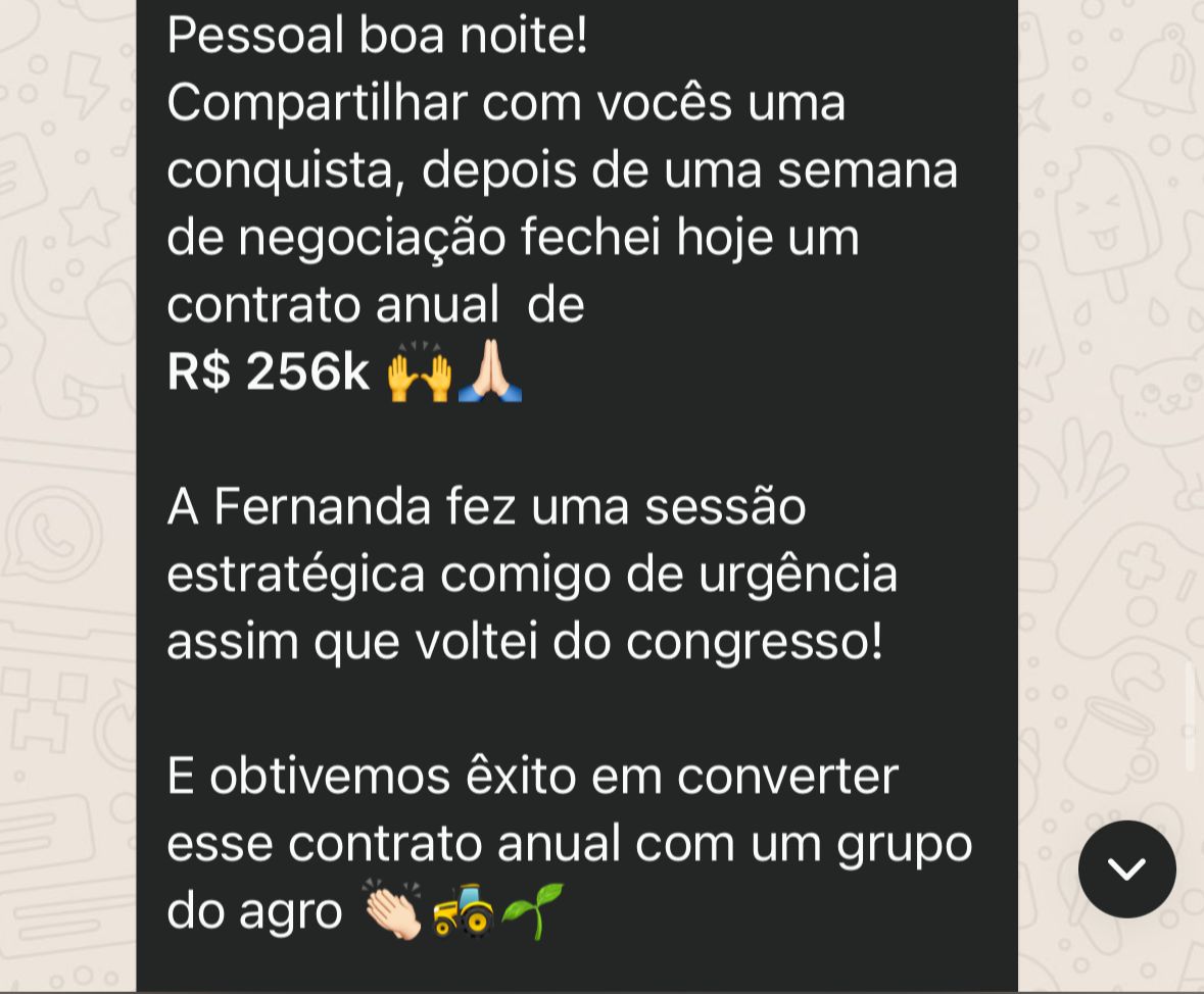 Depoimento WhatsApp Cristiane