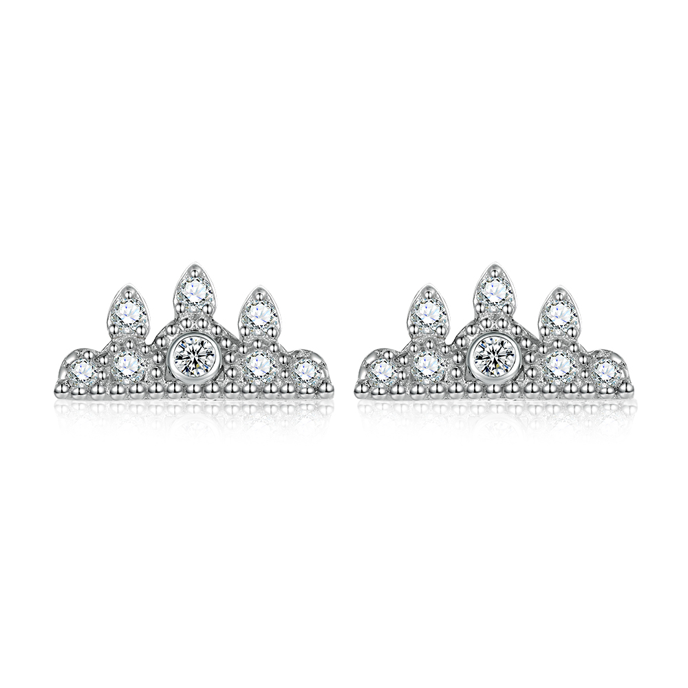 Crown Tiara Marquise Studs