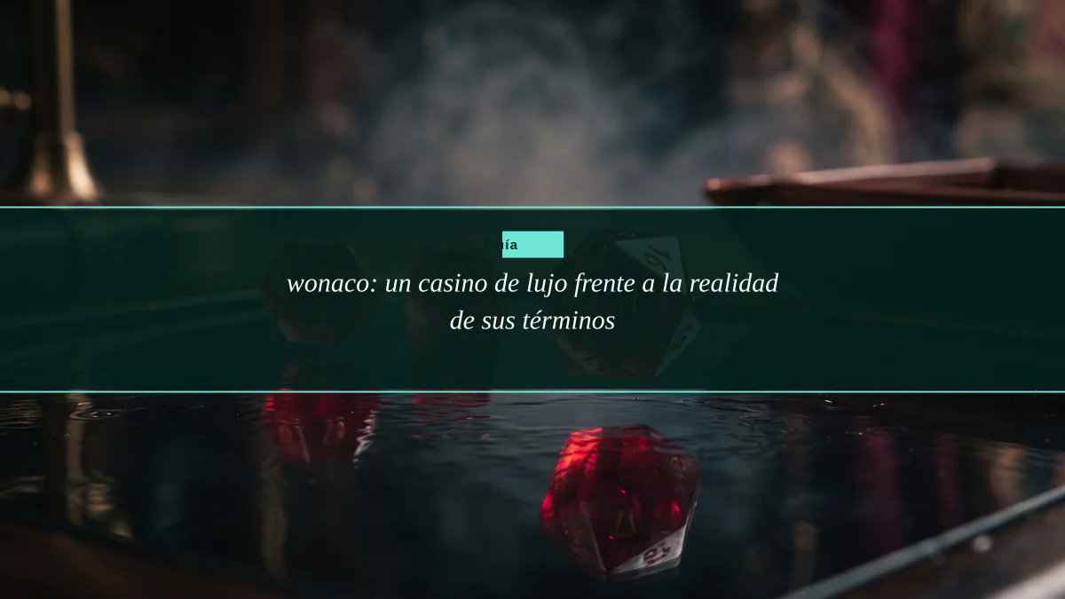 wonaco: un casino de lujo frente a la realidad de sus términos