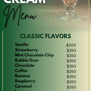 Shamrock Scoops Menu