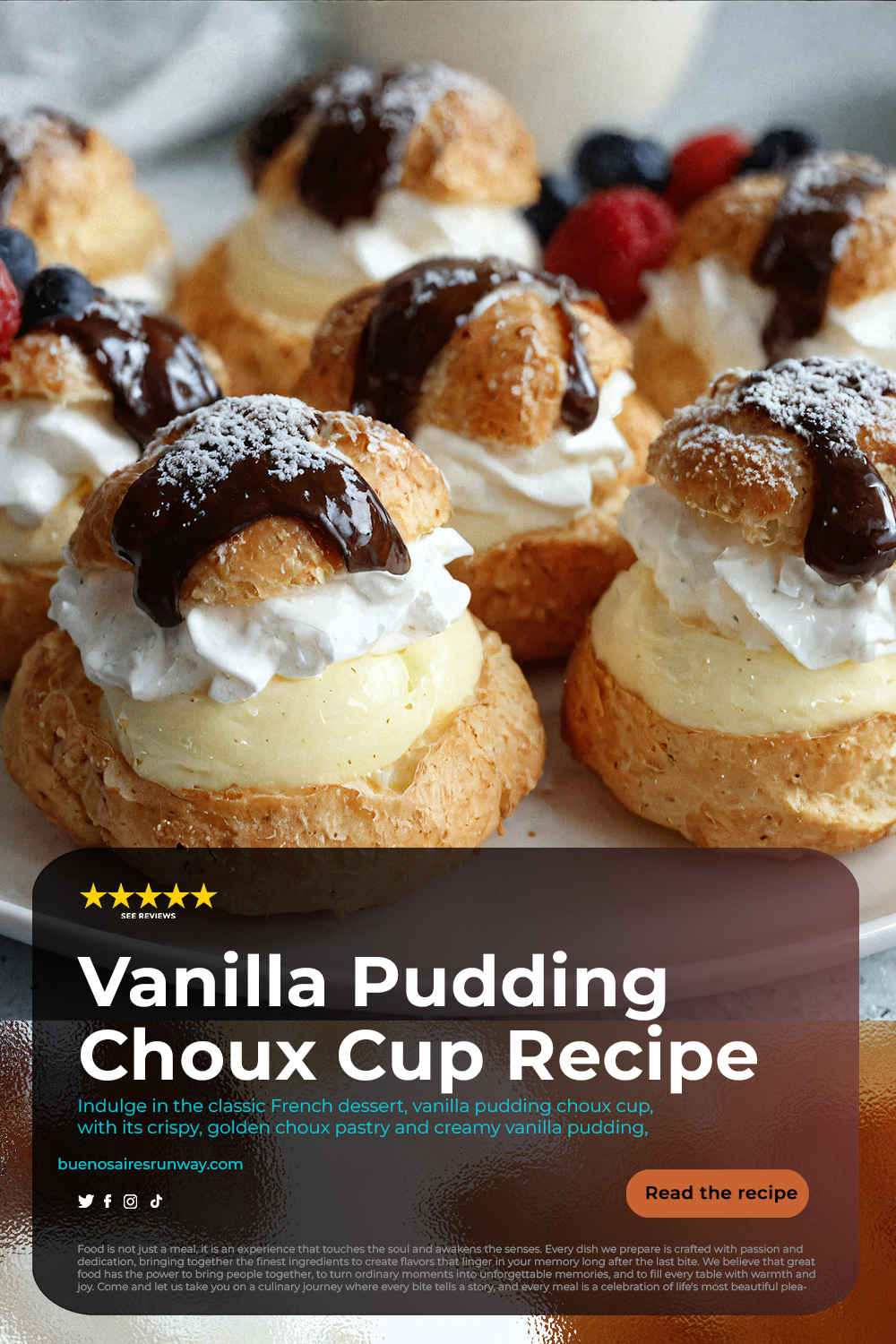 Vanilla Pudding Choux Cup Recipe