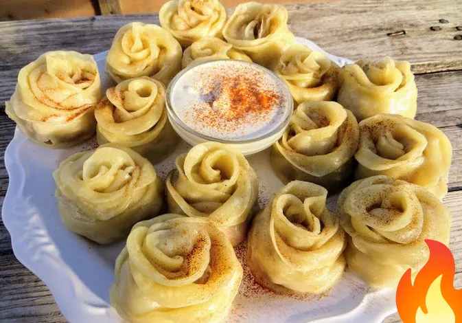 Постер Манты-розочки с фаршем