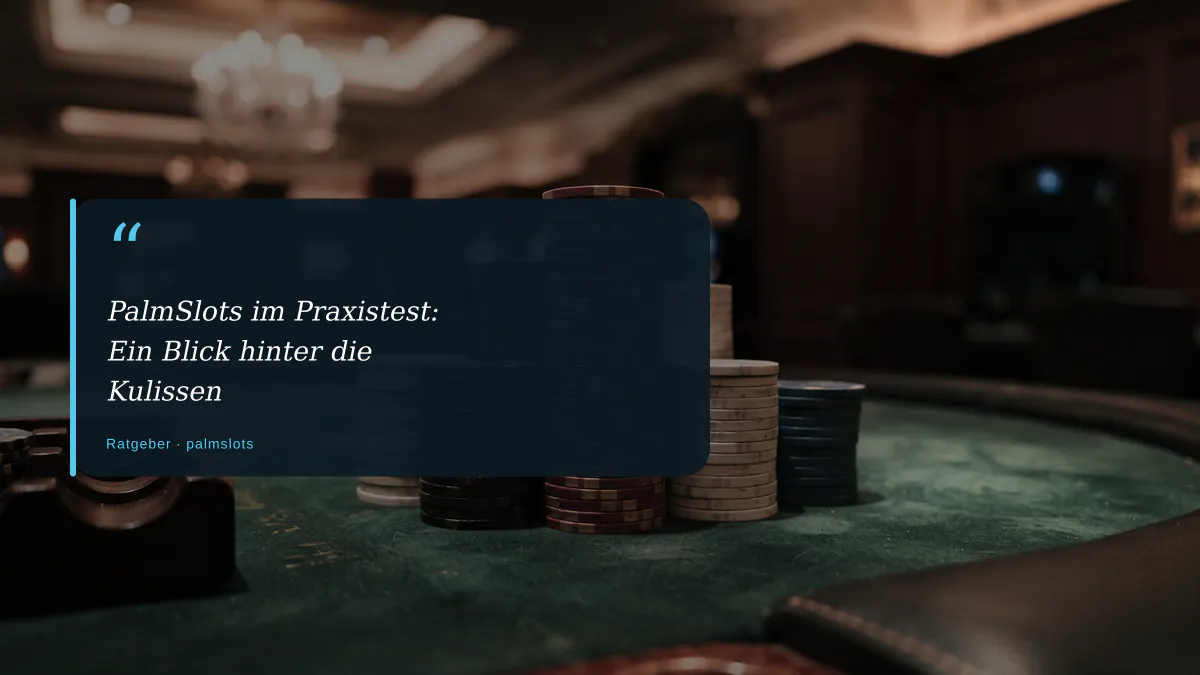 PalmSlots im Praxistest: Ein Blick hinter die Kulissen