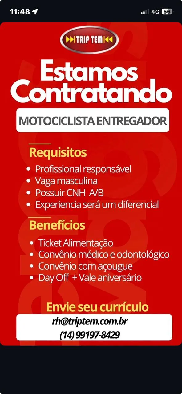 Motociclista Entregador