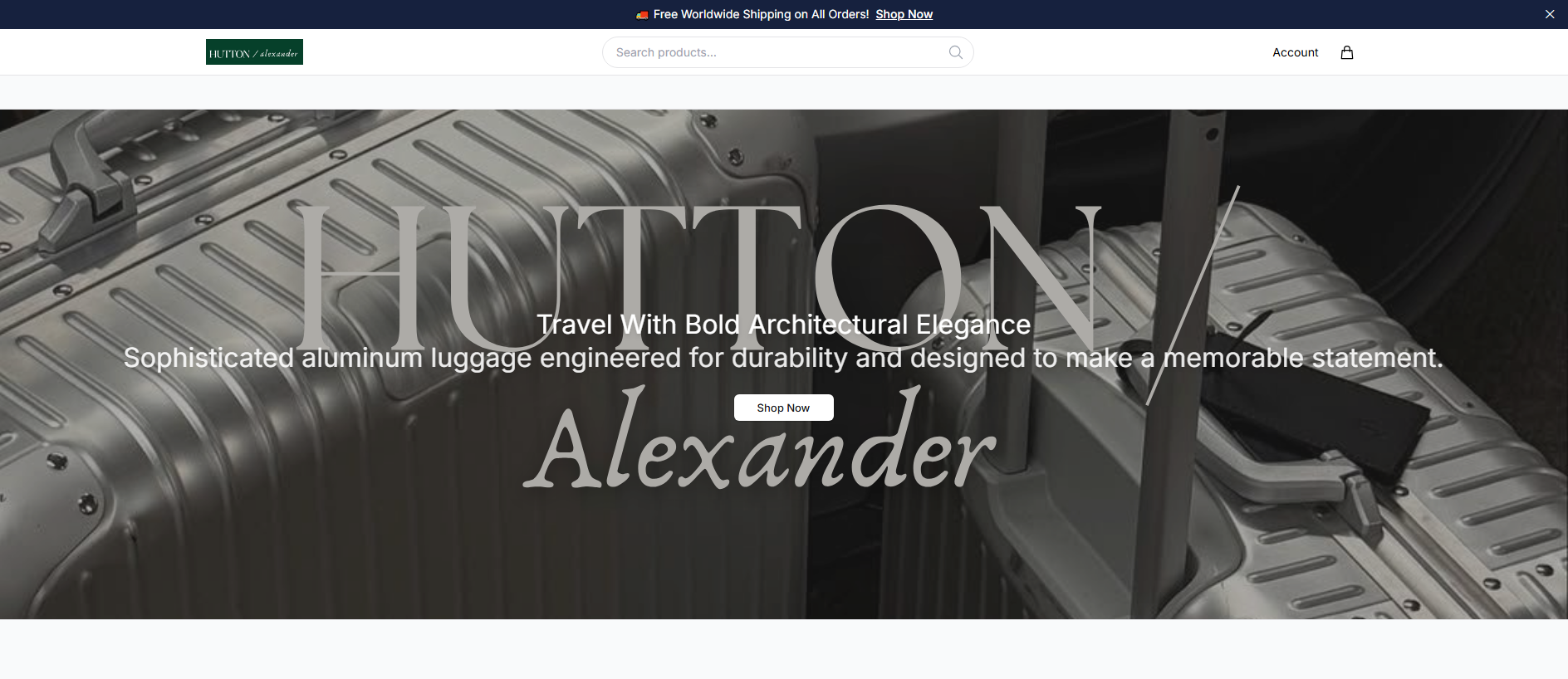 Stored capture of alexanderhuttonlondon.shop