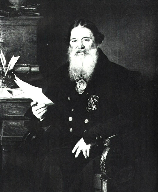 Портрет купца с двумя медалями на шее 1838